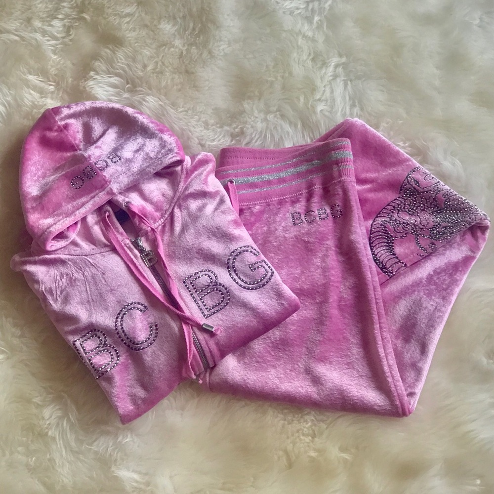 BCBG Velvet Velour Dragon Hoodie and Pants Set